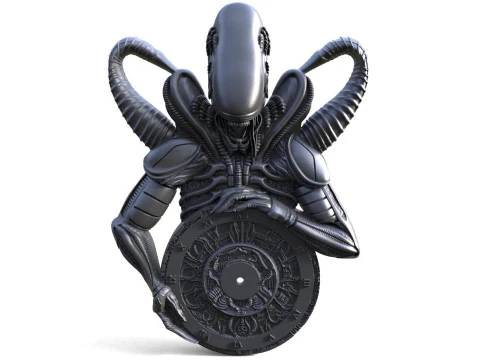 Alien wall clock CNC 3D Print Model