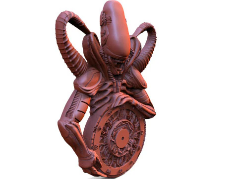 Alien wall clock CNC 3D Print Model
