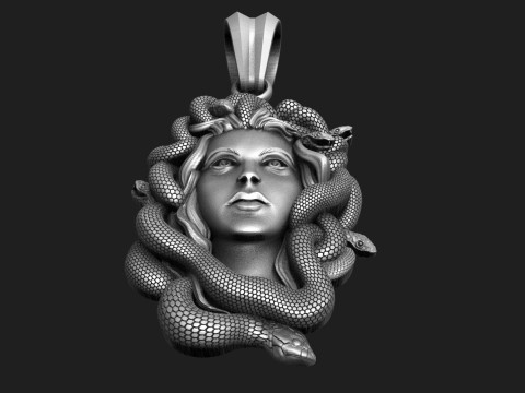 Medusa pendant 3D Print Model
