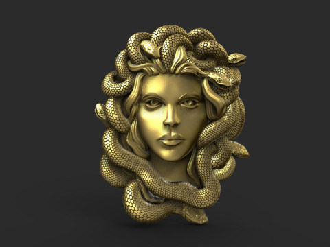Medusa pendant 3D Print Model
