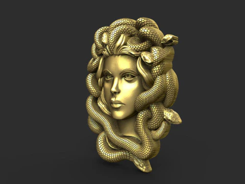 Medusa pendant 3D Print Model