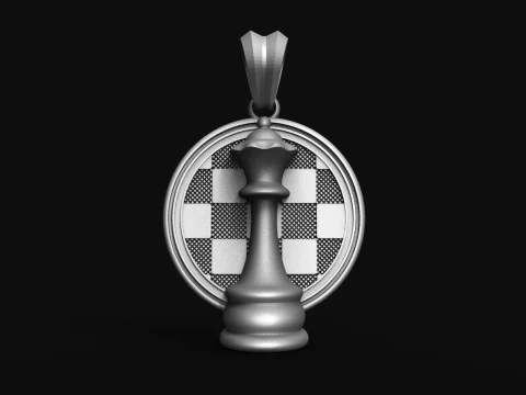Satranç Kraliçesi kolye 3D Baskı Modeli