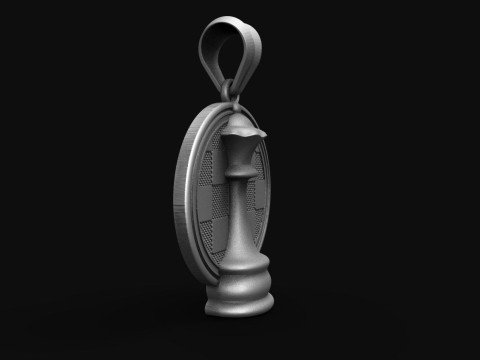 Chess Queen pendant 3D-printmodel