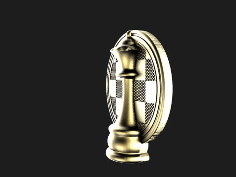 Chess Queen pendant 3D-printmodel