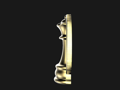 Chess Queen pendant 3D-printmodel