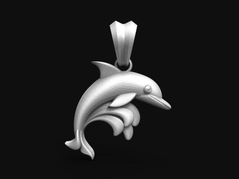 Dolphin pendant 3D Print Model