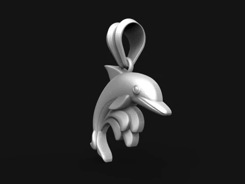 Dolphin pendant 3D Print Model