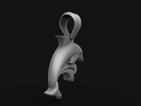 Dolphin pendant 3D Print Model