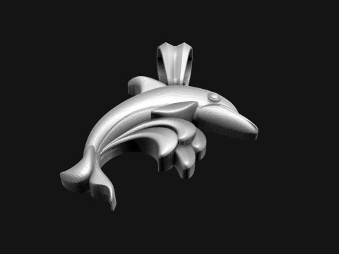 Dolphin pendant 3D Print Model