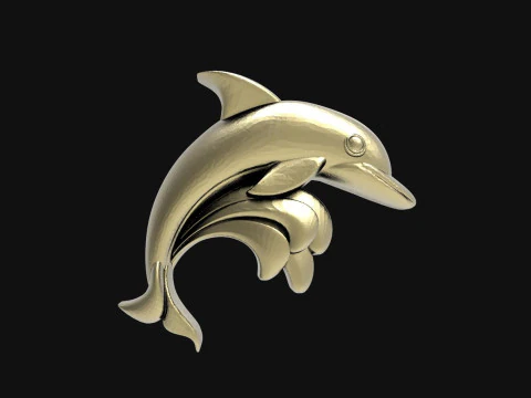 Dolphin pendant 3D Print Model
