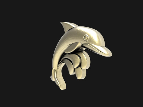 Dolphin pendant 3D Принт Модель
