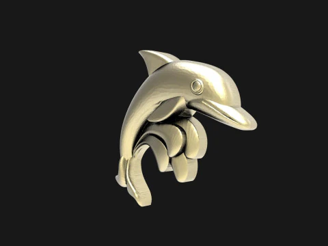 Dolphin pendant 3D Print Model