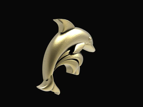 Dolphin pendant 3D Print Model