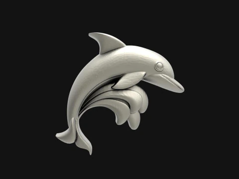 Dolphin pendant 3D Print Model