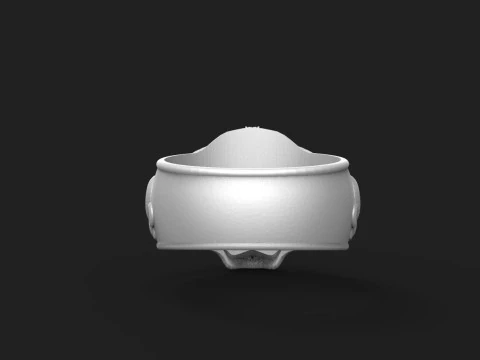 Viking Skull ring 3D Print Model