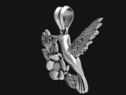 Hummingbird pendant 3D प्रिंट मॉडल