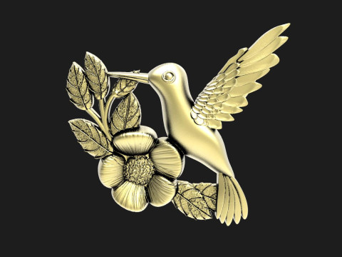 Hummingbird pendant 3D प्रिंट मॉडल
