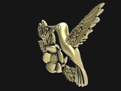 Hummingbird pendant 3D प्रिंट मॉडल