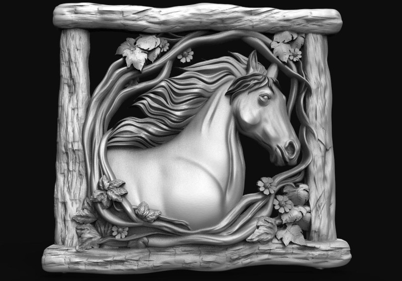 Horse CNC Modèles 3D en vedette .c4d .max .obj .3ds .fbx .stl .blend 