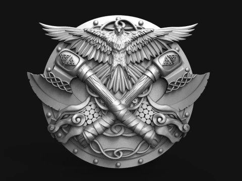 Escudo Viking CNC Modelo de Impressão 3D