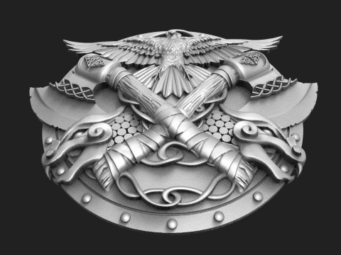 Viking Shield CNC 3D Print Model