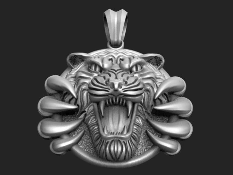 Tiger pendant 3D Print Model