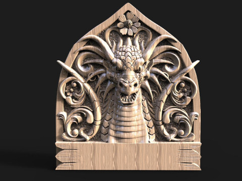 Dragon welcome sign CNC 3D प्रिंट मॉडल