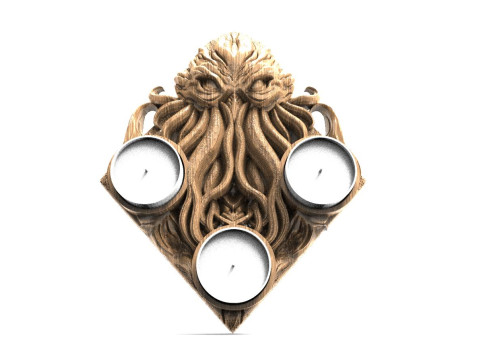 Cthulhu Tea candle Holder CNC 3D Print Model