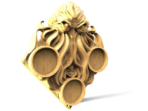 Cthulhu Tea candle Holder CNC 3D Baskı Modeli