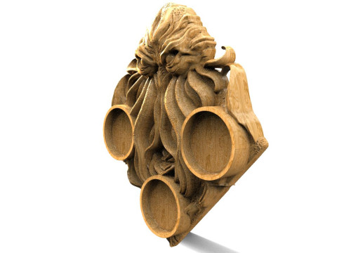 Cthulhu Tea candle Holder CNC 3D Baskı Modeli