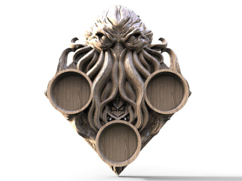 Cthulhu Tea candle Holder CNC 3D Baskı Modeli