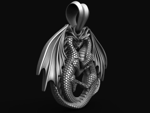 Dragon Love pendant 3D Print Model