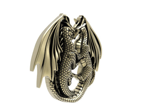 Dragon Love pendant 3D Print Model