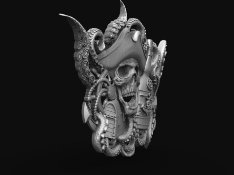 Pirate skull CNC 3D 打印模型