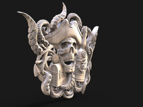 Pirate skull CNC 3D 打印模型