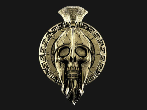 Spartan skull pendant 3D Print Model