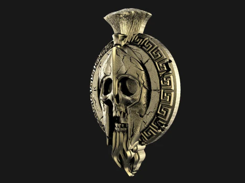 Spartan skull pendant 3D Print Model