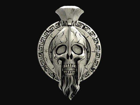 Spartan skull pendant 3D Print Model