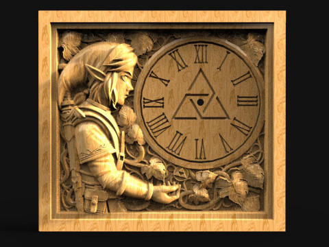 Zelda Link Wall clock CNC 3D Print Model