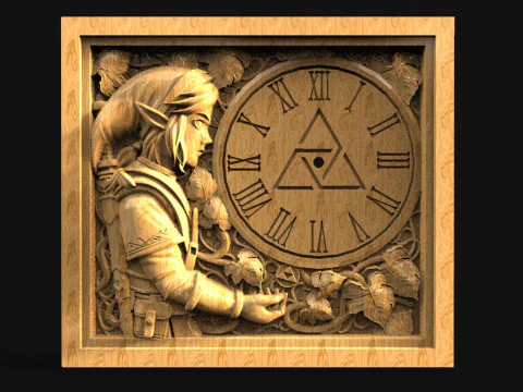 Zelda Link Wall clock CNC 3D Print Model