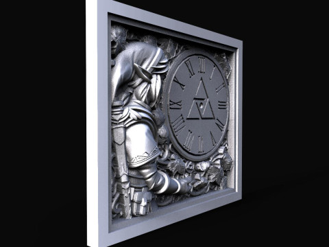 Zelda Link Wall clock CNC 3D Print Model