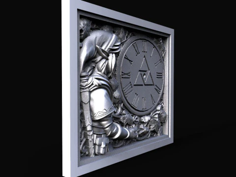 Zelda Link Wall clock CNC 3D Print Model