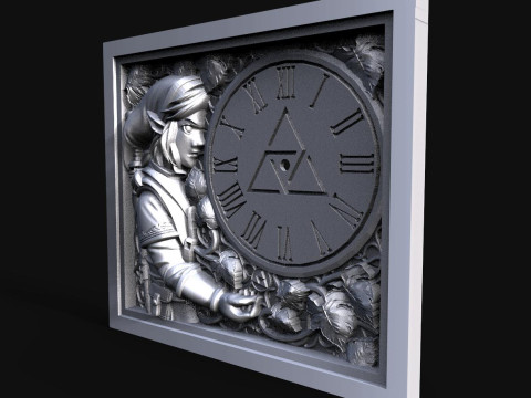 Zelda Link Wall clock CNC 3D Print Model
