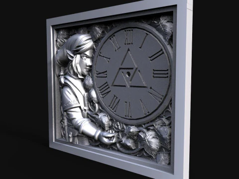 Zelda Link Wall clock CNC 3D Print Model