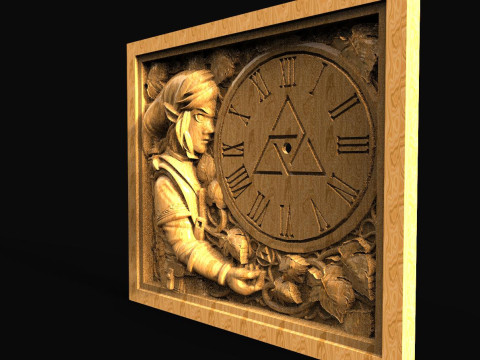 Zelda Link Wall clock CNC 3D Print Model