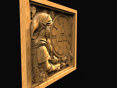 Zelda Link Wall clock CNC 3D Print Model