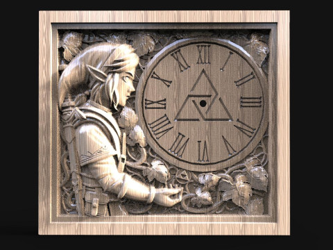 Zelda Link Wall clock CNC 3D Print Model