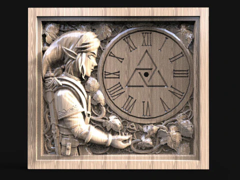 Zelda Link Wall clock CNC 3D Print Model