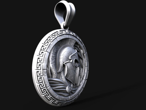 Spartan skull pendant 3D प्रिंट मॉडल