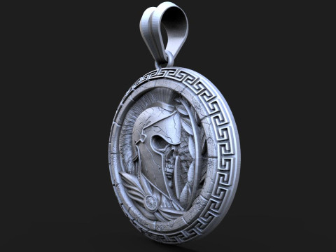 Spartan skull pendant 3D प्रिंट मॉडल